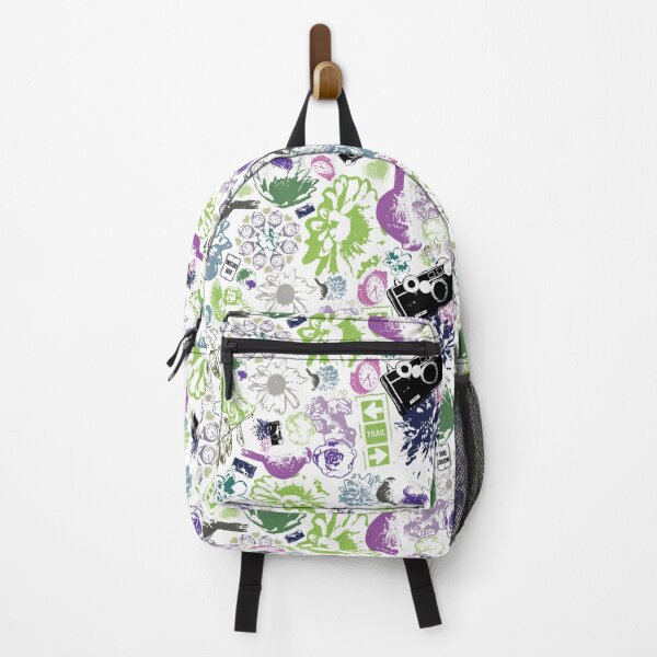 Item preview, Floral Travel Scatter Purples and Green on White designed and sold by Digitalmyth's Designs.