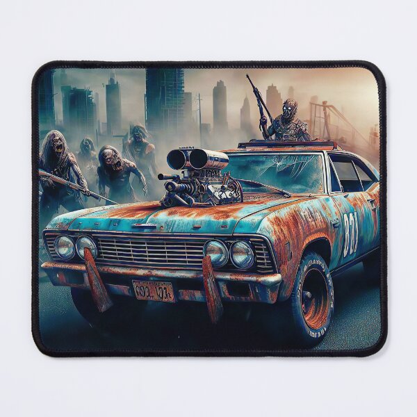 Item preview, 1965 Classic Muscle Car Post Apocalyptic Zombie Scene designed and sold by Moriarty's Digital Visions.