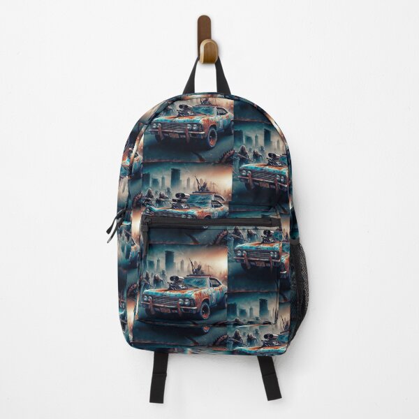Item preview, 1965 Classic Muscle Car Post Apocalyptic Zombie Scene designed and sold by Moriarty's Digital Visions.