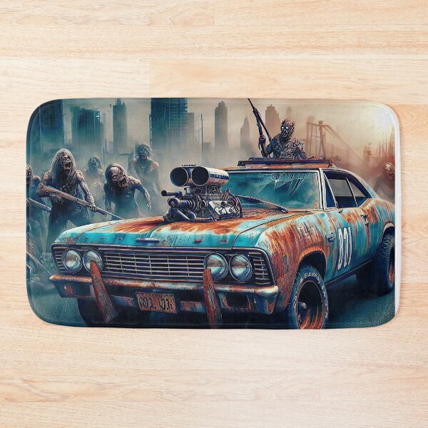 Item preview, 1965 Classic Muscle Car Post Apocalyptic Zombie Scene designed and sold by Moriarty's Digital Visions.