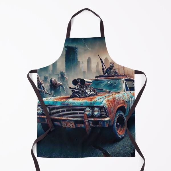 Item preview, 1965 Classic Muscle Car Post Apocalyptic Zombie Scene designed and sold by Moriarty's Digital Visions.