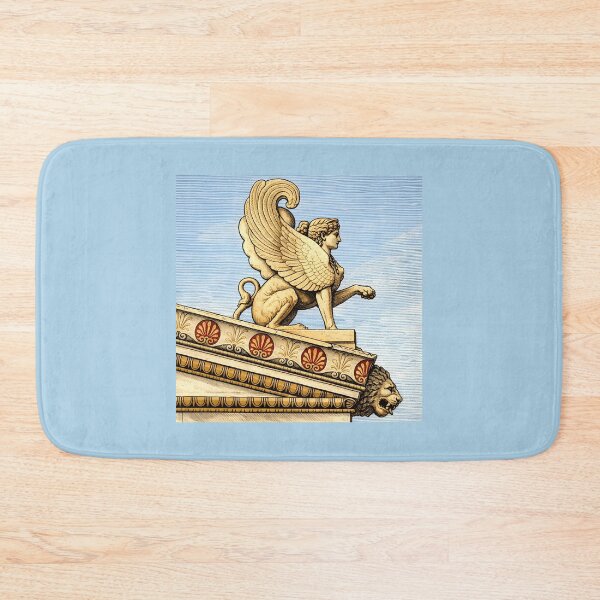 Item preview, Ancient Greek Sphinx Statue Illustration – Classical Mythology Engraving  designed and sold by EmiliaBassano.