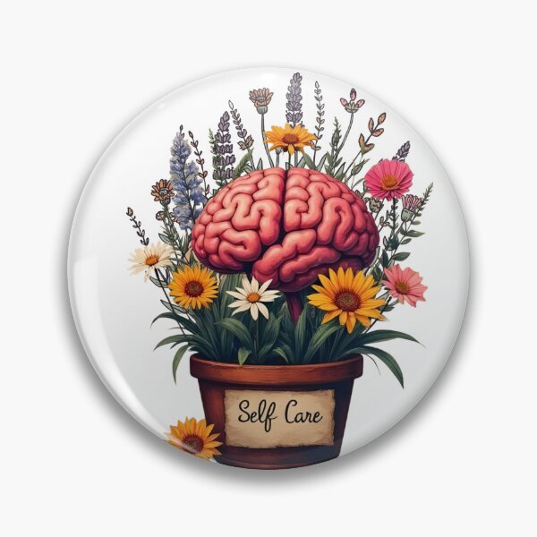 Item preview, Neon flowerpot with brain and flowers designed and sold by Karitza Daniela.