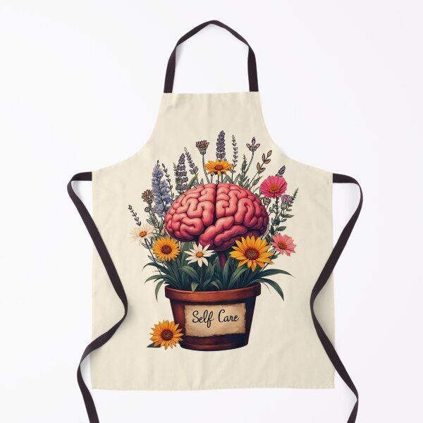 Item preview, Neon flowerpot with brain and flowers designed and sold by Karitza Daniela.
