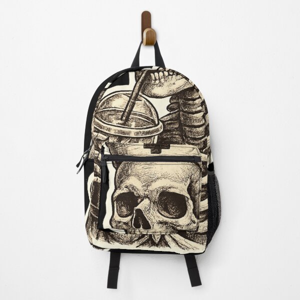 Item preview, Tired Macabre Nurse Skeleton Drinking Coffee Vintage Anatomy designed and sold by Retro Mood Co.