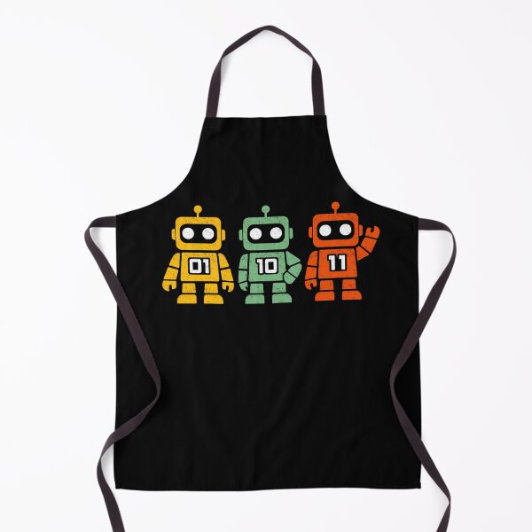 Item preview, 01 10 11 Robot Binary Robot Trio Retro Tech Humor  designed and sold by FreshVibe Prints.