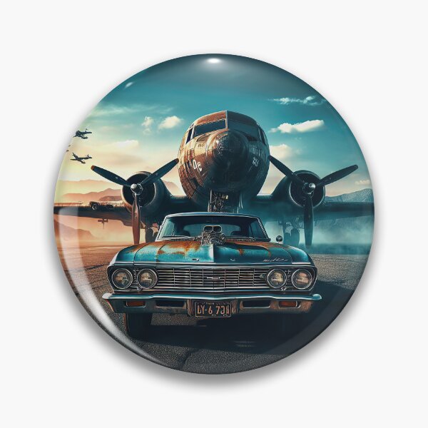 Item preview, Classic 1960s Muscle Car and Vintage Military Plane Artwork designed and sold by Moriarty's Digital Visions.