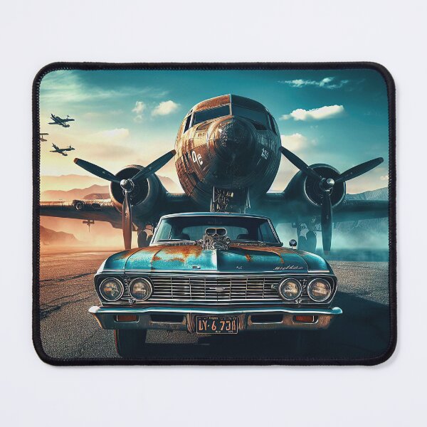 Item preview, Classic 1960s Muscle Car and Vintage Military Plane Artwork designed and sold by Moriarty's Digital Visions.