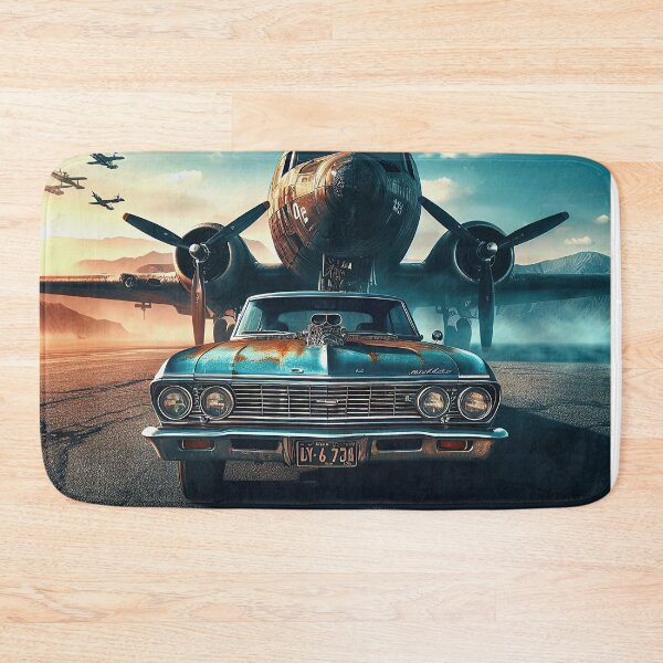 Item preview, Classic 1960s Muscle Car and Vintage Military Plane Artwork designed and sold by Moriarty's Digital Visions.