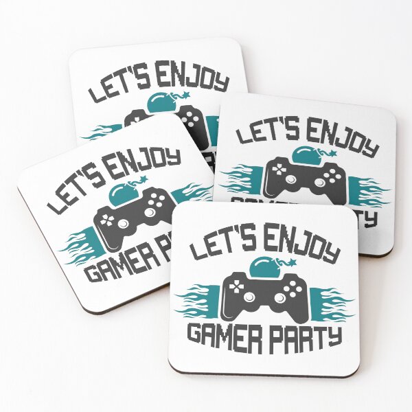 Item preview, Lets Enjoy Gamer Party Funny Quote - Humorous Video Game Squad Art designed and sold by FuzionRaptor.