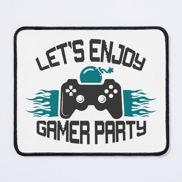 Item preview, Lets Enjoy Gamer Party Funny Quote - Humorous Video Game Squad Art designed and sold by FuzionRaptor.