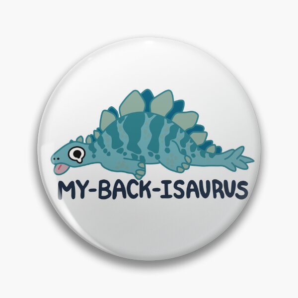 Item preview, My Back Isaurus – Funny Dinosaur Back Pain Pun Design designed and sold by aziza-doodles.