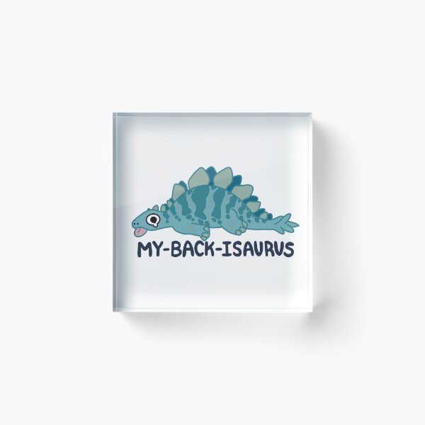 Item preview, My Back Isaurus – Funny Dinosaur Back Pain Pun Design designed and sold by aziza-doodles.