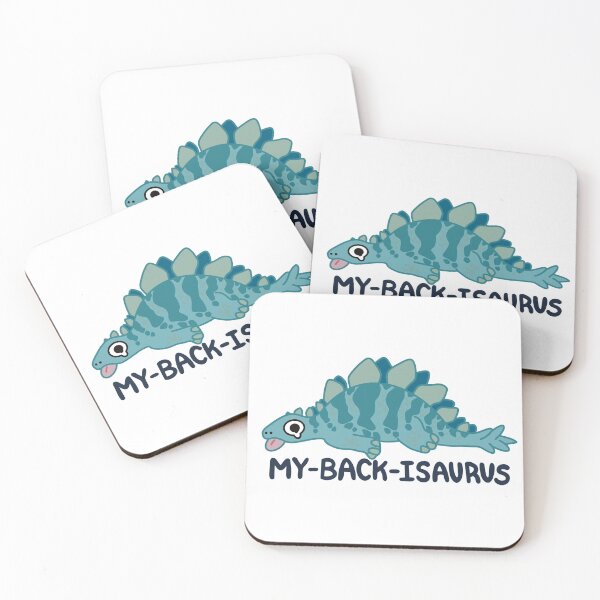 Item preview, My Back Isaurus – Funny Dinosaur Back Pain Pun Design designed and sold by aziza-doodles.