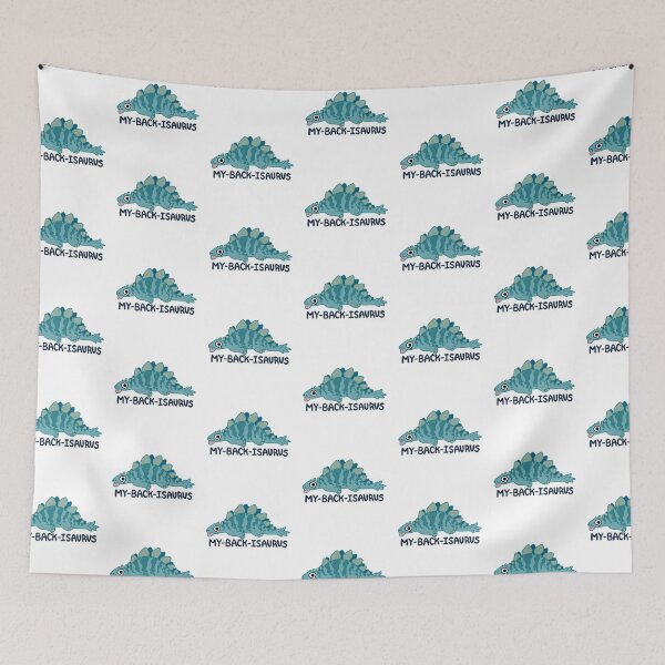 Item preview, My Back Isaurus – Funny Dinosaur Back Pain Pun Design designed and sold by aziza-doodles.