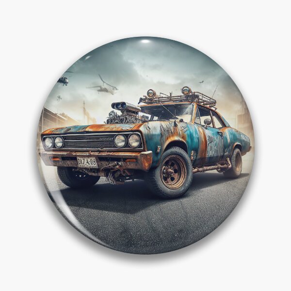 Item preview, Apocalyptic Classic Muscle Car with Helicopters designed and sold by Moriarty's Digital Visions.