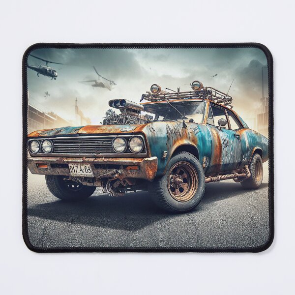 Item preview, Apocalyptic Classic Muscle Car with Helicopters designed and sold by Moriarty's Digital Visions.