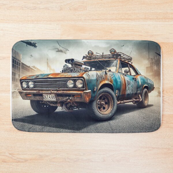 Item preview, Apocalyptic Classic Muscle Car with Helicopters designed and sold by Moriarty's Digital Visions.