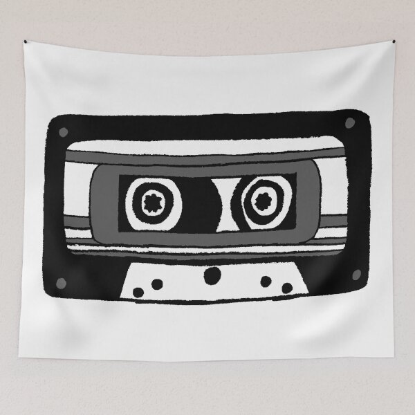 Item preview, Classic Retro Vintage Cassette Tape Illustration designed and sold by Dodie the Llama Designs.
