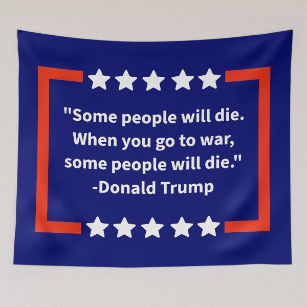 Item preview, The president’s quote about the war in Iran designed and sold by Rachel the Artist .