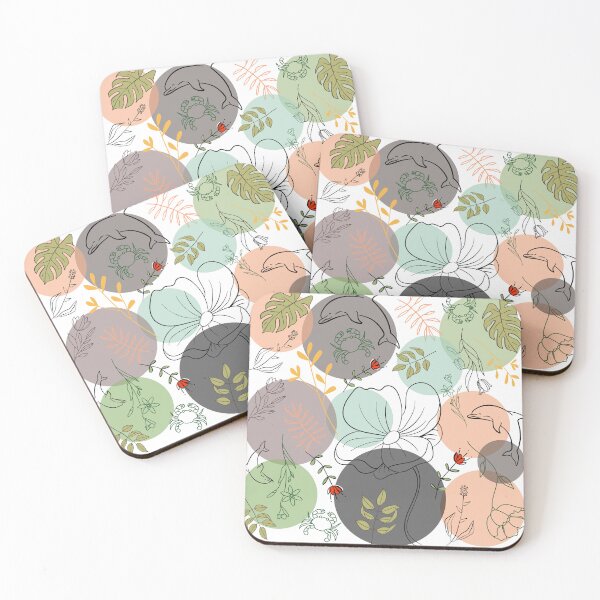 Item preview, Organic mural of plants and dolphins designed and sold by Karitza Daniela.