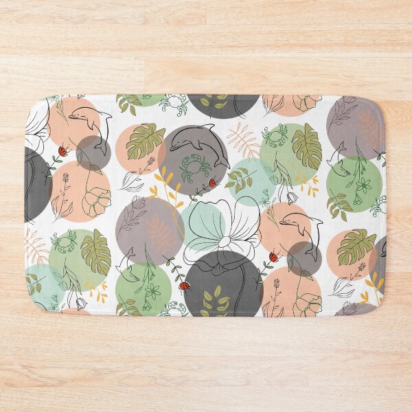 Item preview, Organic mural of plants and dolphins designed and sold by Karitza Daniela.