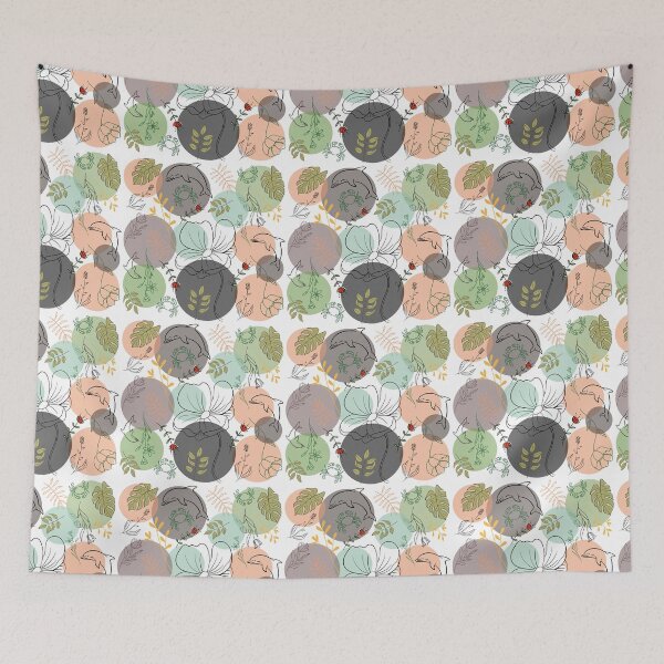 Item preview, Organic mural of plants and dolphins designed and sold by Karitza Daniela.