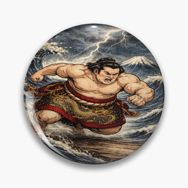 Artikelvorschau, Sumo-Drachensturm – Blitzwelle & Ukiyo-e-Kraftkunst des Berges Fuji entworfen und verkauft von ArtFreshStudio.
