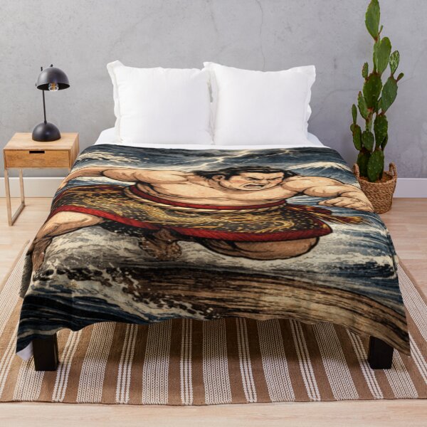 Item preview, Sumo Dragon Storm – Lightning Wave & Mt. Fuji Ukiyo-e Power Art designed and sold by ArtFreshStudio.