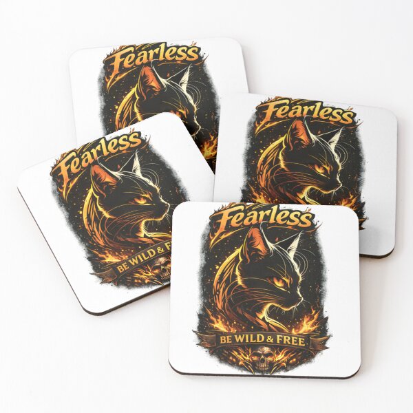 Item preview, Fearless Cat – Be Wild  Free | Fiery Cat Graphic designed and sold by CatLovers Studio.