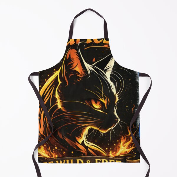 Item preview, Fearless Cat – Be Wild  Free | Fiery Cat Graphic designed and sold by CatLovers Studio.