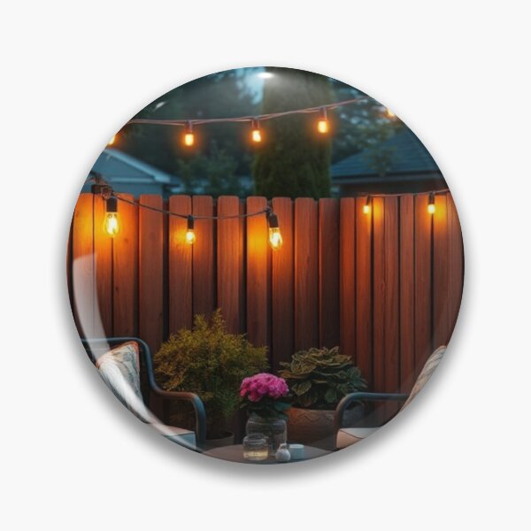Item preview, Cozy Outdoor Patio with String Lights designed and sold by Jade Ado.