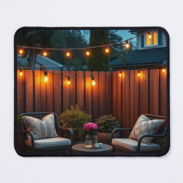 Item preview, Cozy Outdoor Patio with String Lights designed and sold by Vida e Arte.