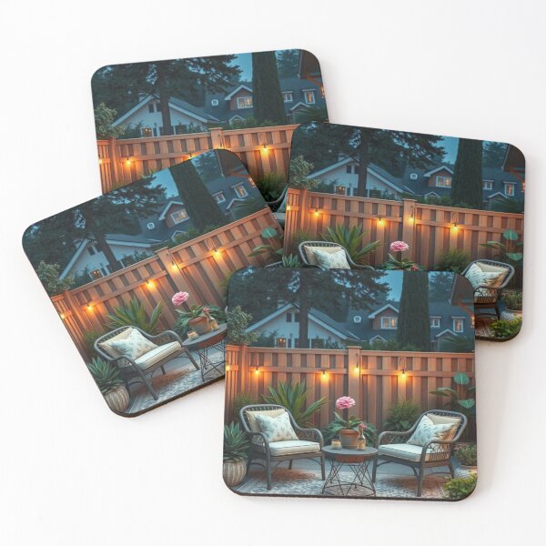 Item preview, Charming Garden Patio with Ambient Lighting designed and sold by Jade Ado.