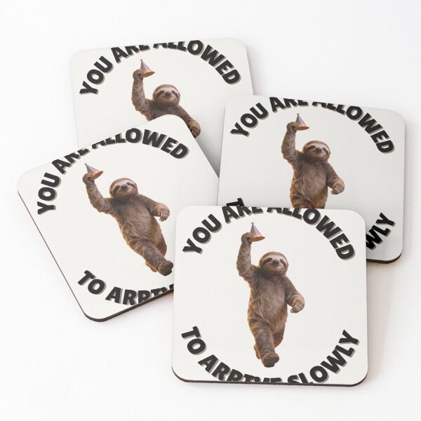 Item preview, You Are Allowed To Arrive Late – Sloth Reminder Tee designed and sold by QuietlyBecoming.