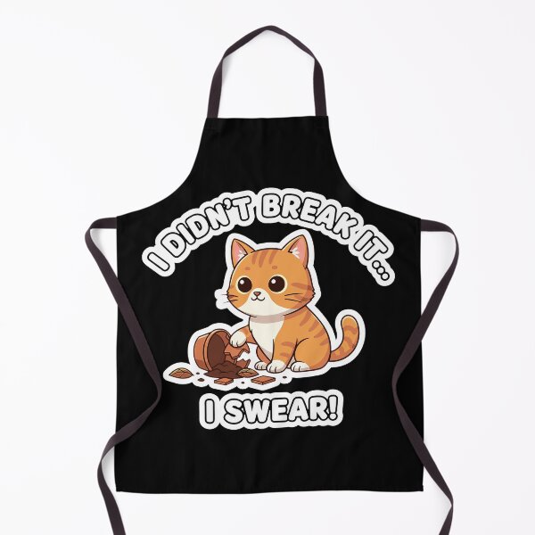 Item preview, Orange Cat Breaking Pot - I Did Not Break It I Swear Kawaii designed and sold by WAWERJ STUDIO.