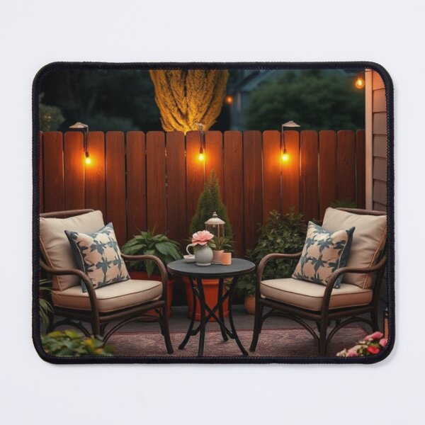 Item preview, Cozy Backyard Patio with String Lights designed and sold by Vida e Arte.