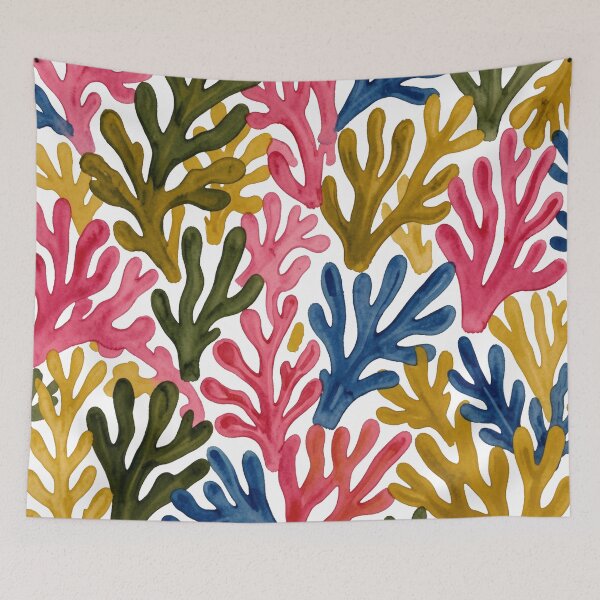 Item preview, Colorful Coral Reef Watercolor Pattern designed and sold by laterkatergator.