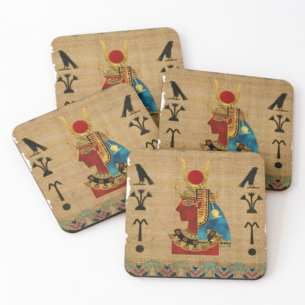 Item preview, Hathor Egyptian Ornament on papyrus  designed and sold by Nartissima.