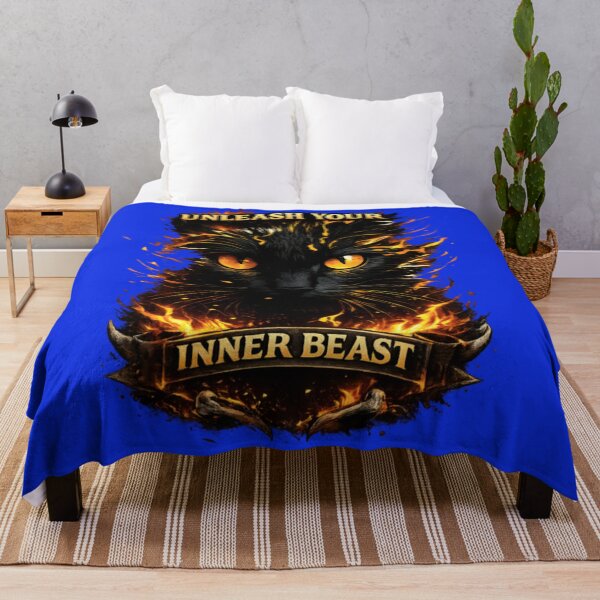 Item preview, Unleash Your Inner Beast Black Cat – Fiery Cat Lover Graphic designed and sold by CatLovers Studio.