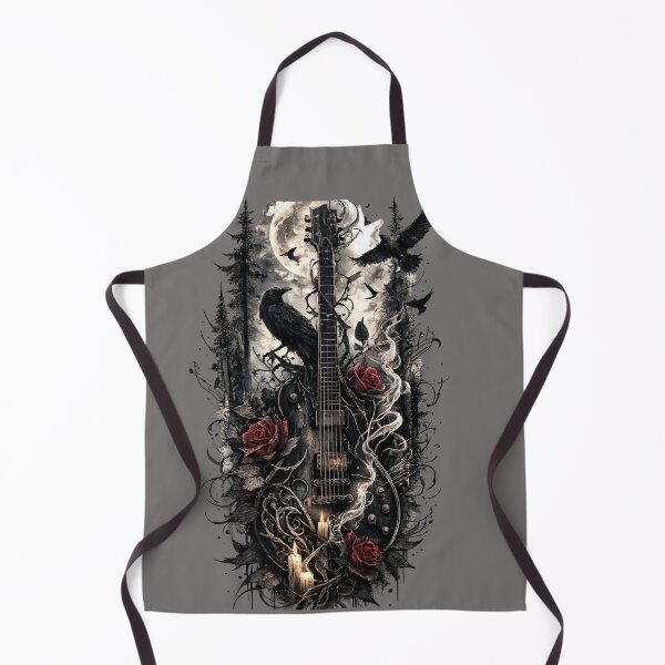 Item preview, Gothic Electric Guitar with Roses and Ravens designed and sold by Shirtaholism.