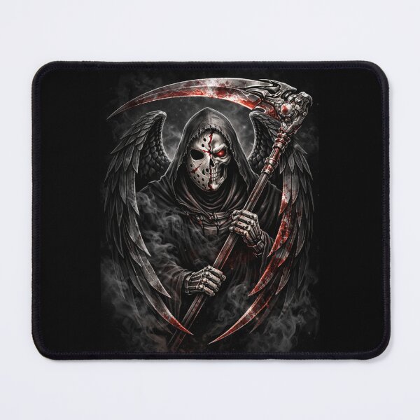 Item preview, Slasher Mask Grim Reaper Sticker – Half Skull Horror Reaper Dark Gothic Art designed and sold by MaulCabral Designs.