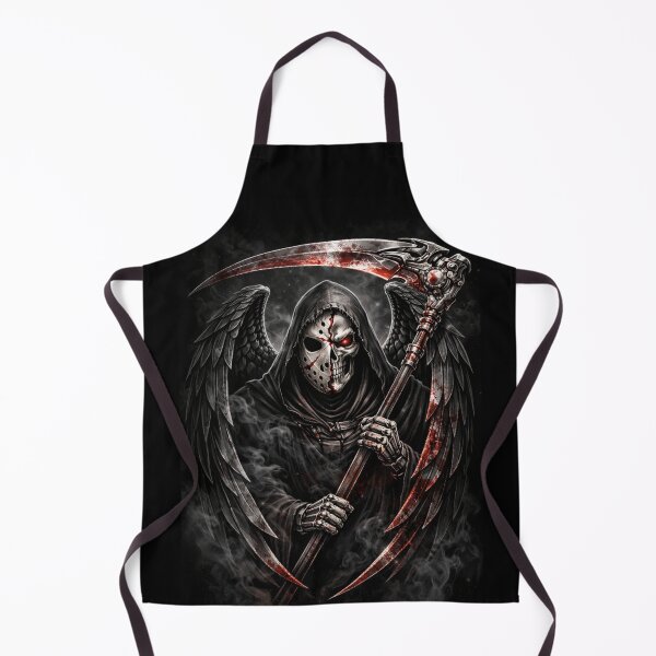 Item preview, Slasher Mask Grim Reaper Sticker – Half Skull Horror Reaper Dark Gothic Art designed and sold by MaulCabral Designs.
