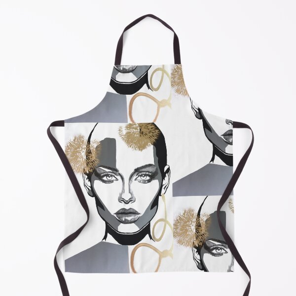 Item preview, Miss Lady Black and White Gold Portrait designed and sold by Karlena Lewin Studio.
