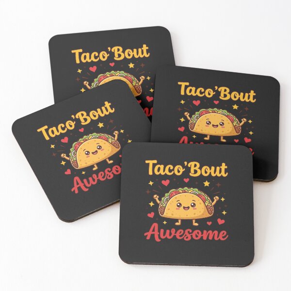 Item preview, Taco Bout Awesome T-Shirt, Funny Taco Lover Gift, Cute Kawaii Food Graphic Tee designed and sold by HB ART.