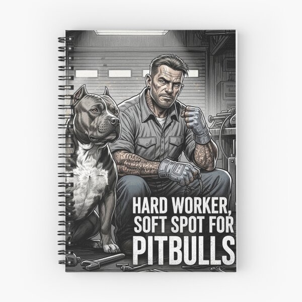 Item preview, Hard Worker Soft Spot Pitbull designed and sold by PetJoyPrintsCO.