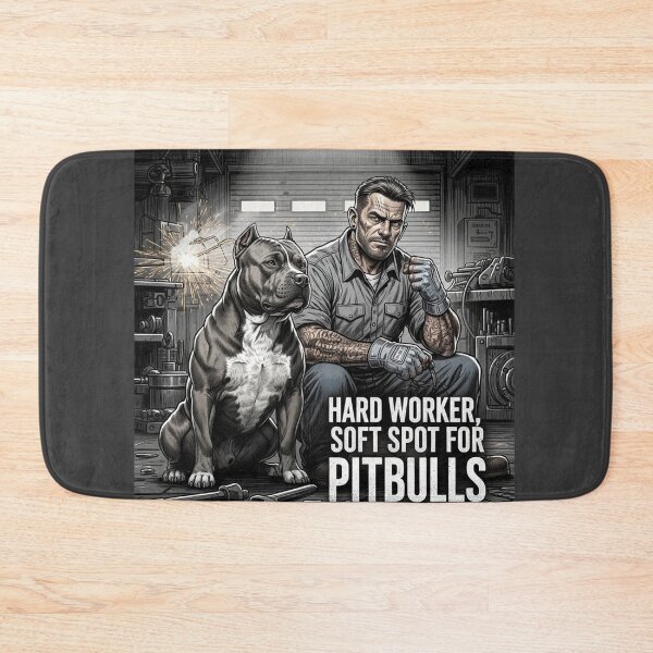 Item preview, Hard Worker Soft Spot Pitbull designed and sold by PetJoyPrintsCO.
