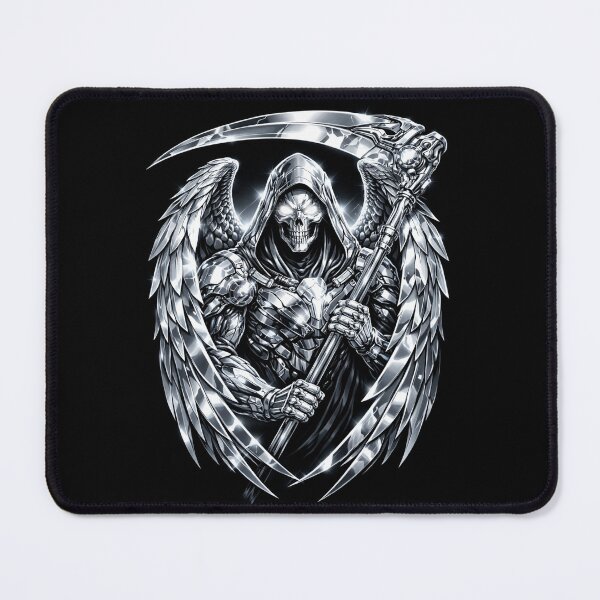 Item preview, Chrome Commander Grim Reaper Sticker – Futuristic Metallic Skull Reaper Sci-Fi Artrk Gothic Art designed and sold by MaulCabral Designs.