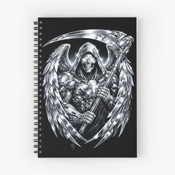 Item preview, Chrome Commander Grim Reaper Sticker – Futuristic Metallic Skull Reaper Sci-Fi Artrk Gothic Art designed and sold by MaulCabral Designs.