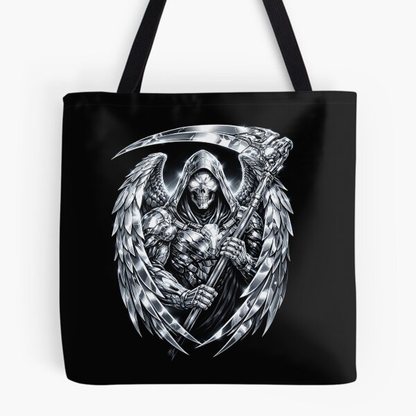 Item preview, Chrome Commander Grim Reaper Sticker – Futuristic Metallic Skull Reaper Sci-Fi Artrk Gothic Art designed and sold by MaulCabral Designs.